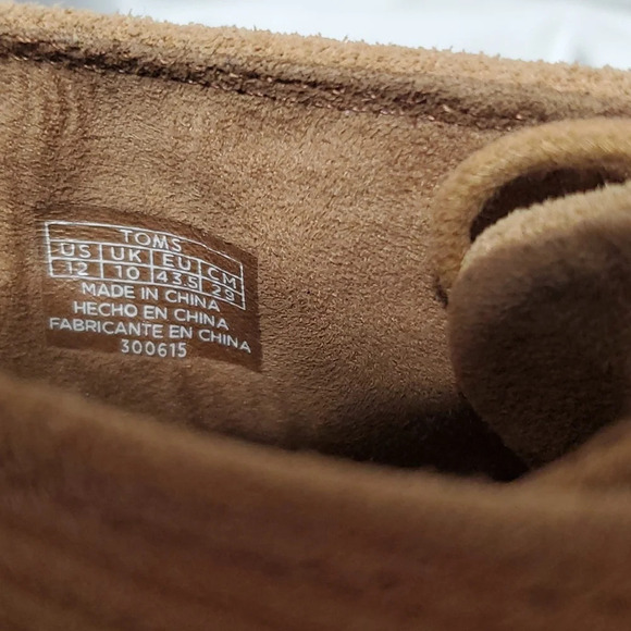 Toms textured suede tan wedge heeled booties - Picture 6 of 9